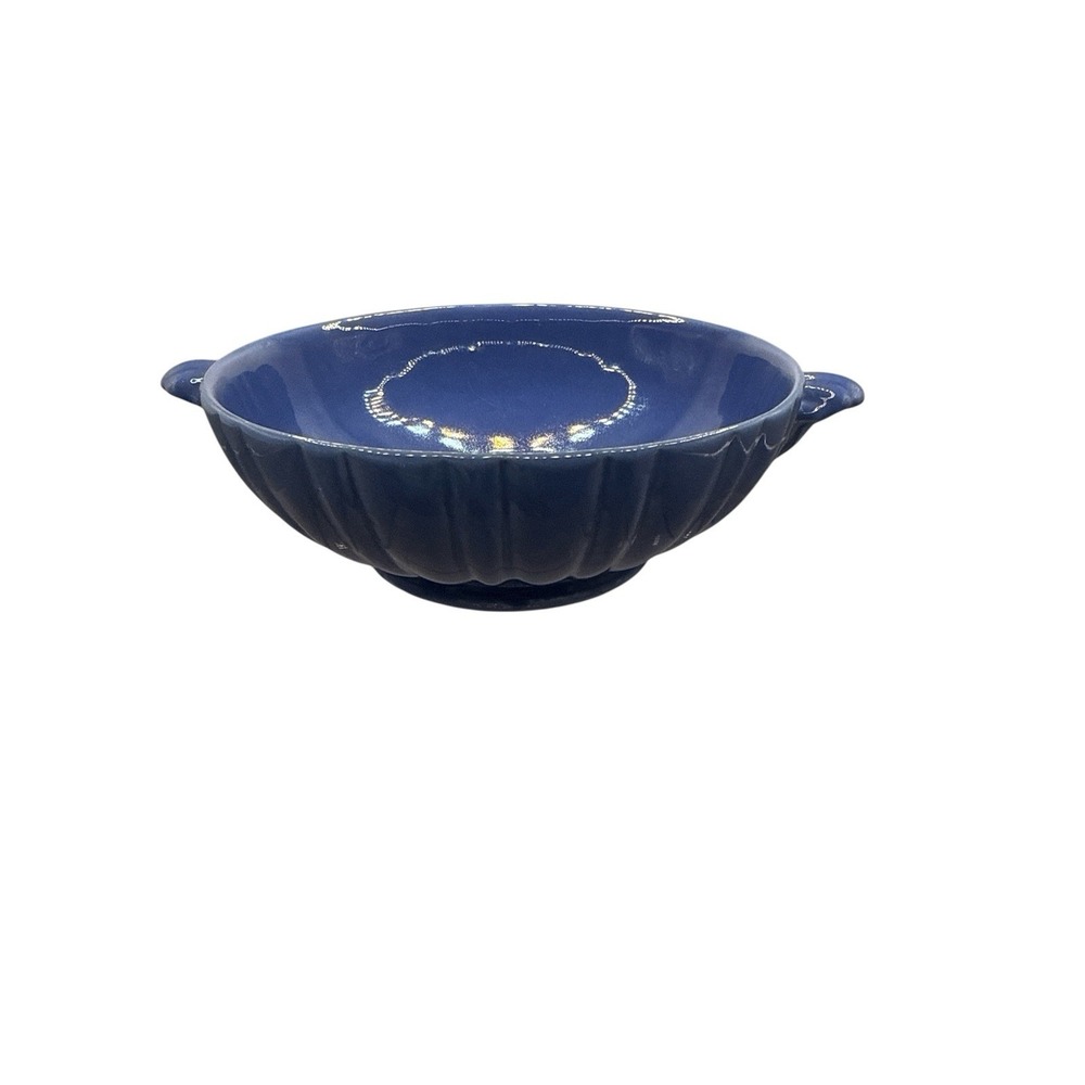 STANGL‎ Pottery Serving Bowl Blue Mid Century Modern 7.5"